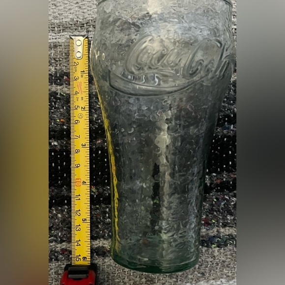 1980s Coca Cola Green    Vintage Antique Glass Cup Logo . - Picture 10 of 17